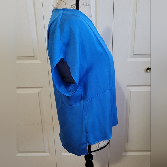 Blue Silk Milly Blouse - Picture 4 of 7